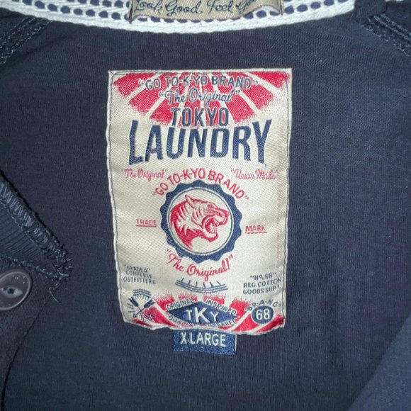 Tokyo Laundry Mens Longsleeve Henley Shirt XL - Picture 2 of 6